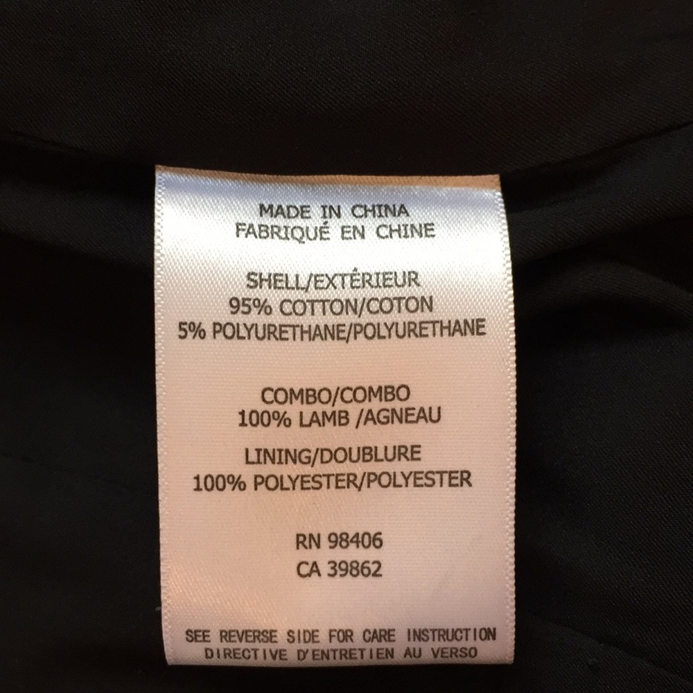 NWOT Theory Leather Trim Cotton Black Fitted Coat - Picture 8 of 8